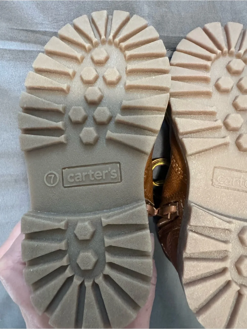 Kids Brown Lace-Up Outdoor Boots